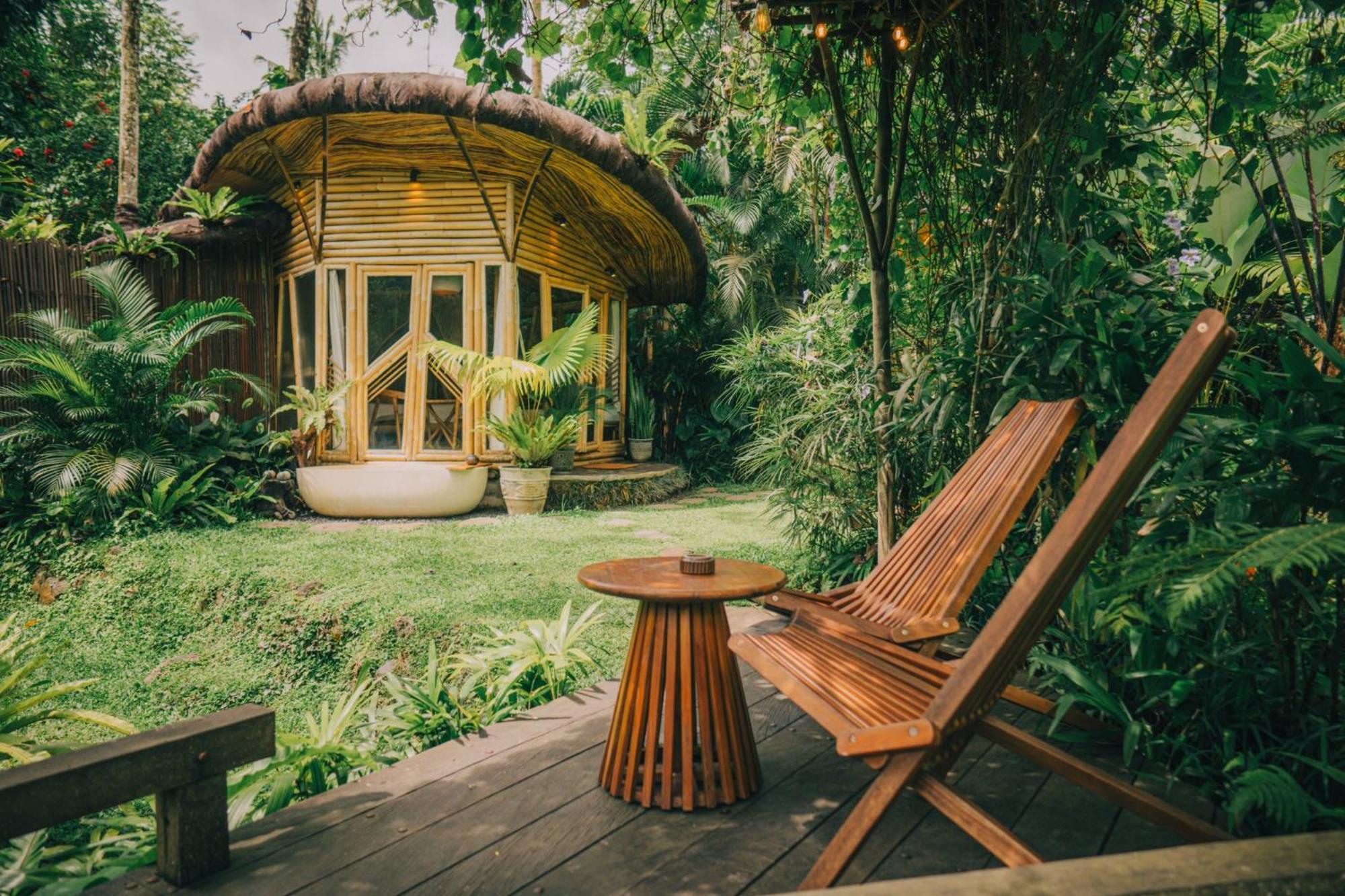 Hideout Eco Bamboo House Bali Villa Selat Eksteriør billede