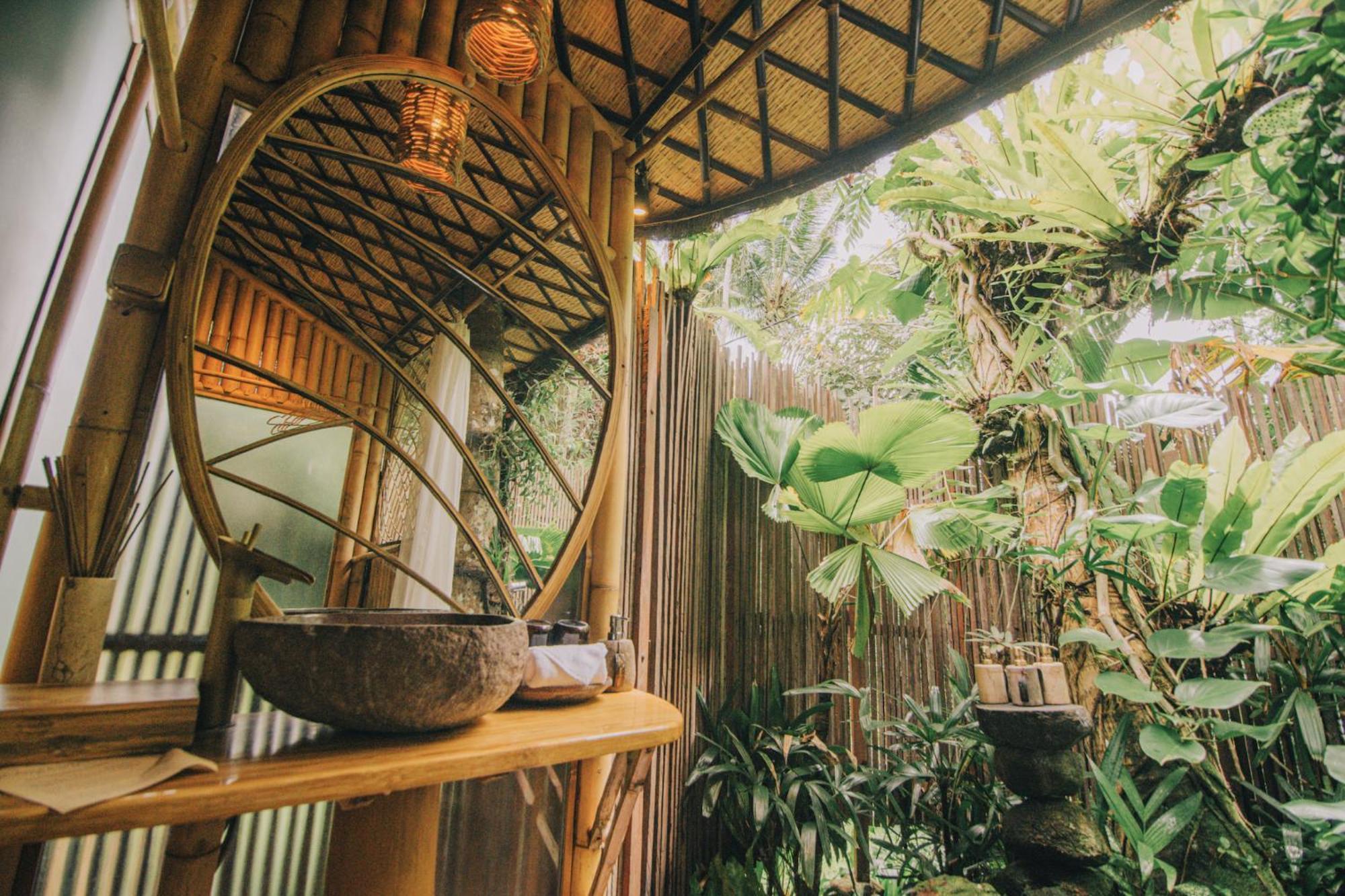 Hideout Eco Bamboo House Bali Villa Selat Eksteriør billede