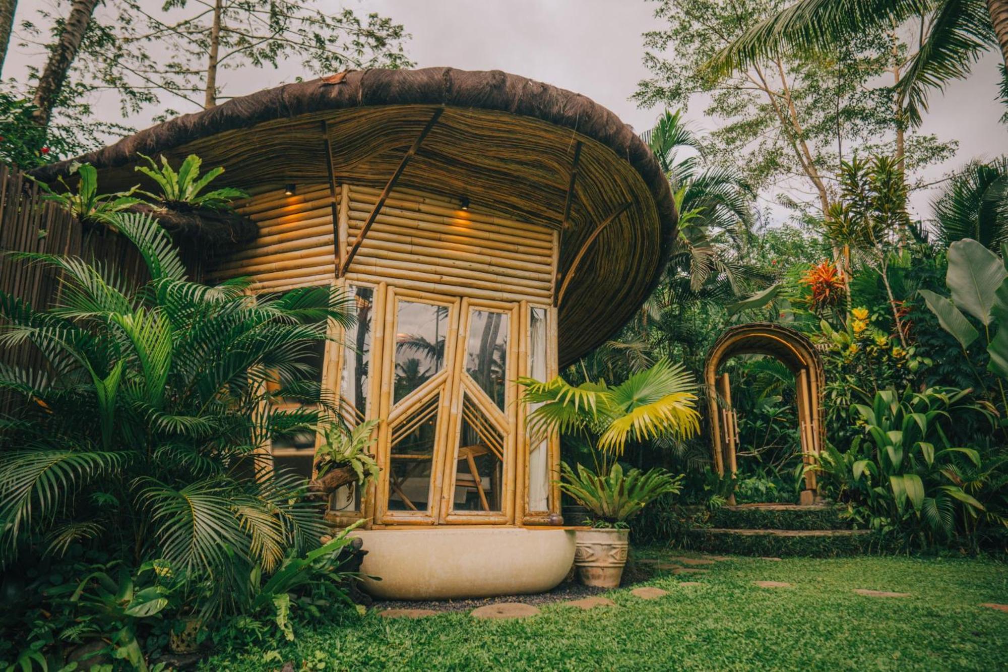 Hideout Eco Bamboo House Bali Villa Selat Eksteriør billede