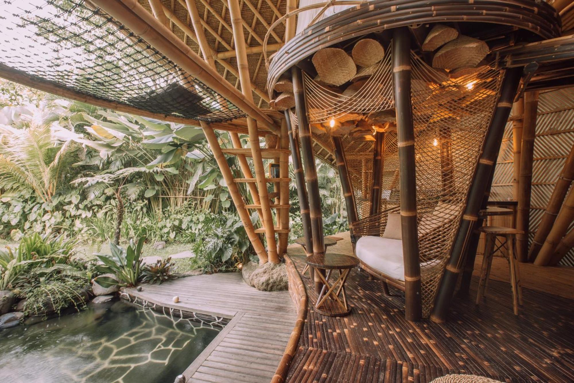 Hideout Eco Bamboo House Bali Villa Selat Eksteriør billede