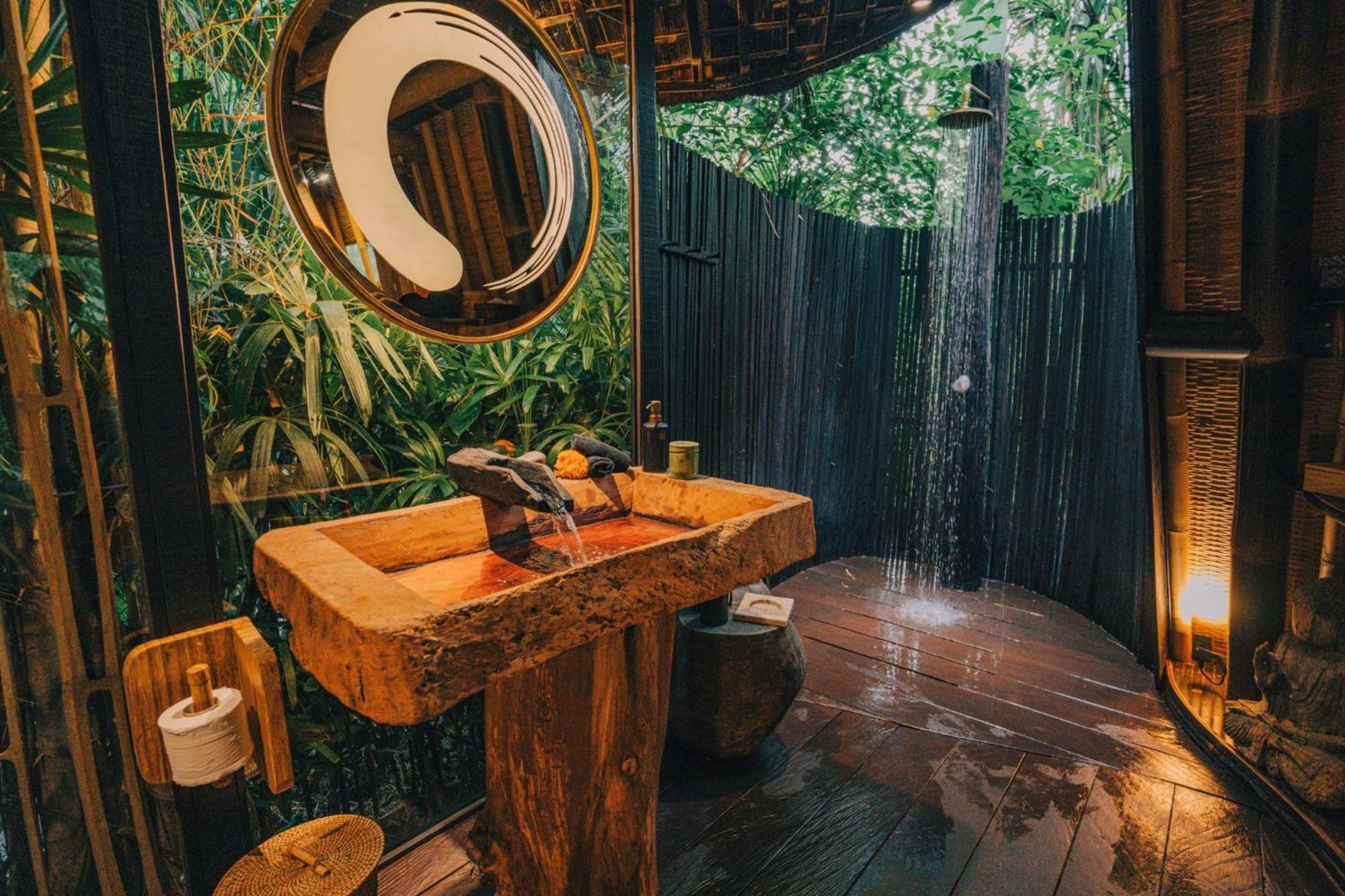 Hideout Eco Bamboo House Bali Villa Selat Eksteriør billede