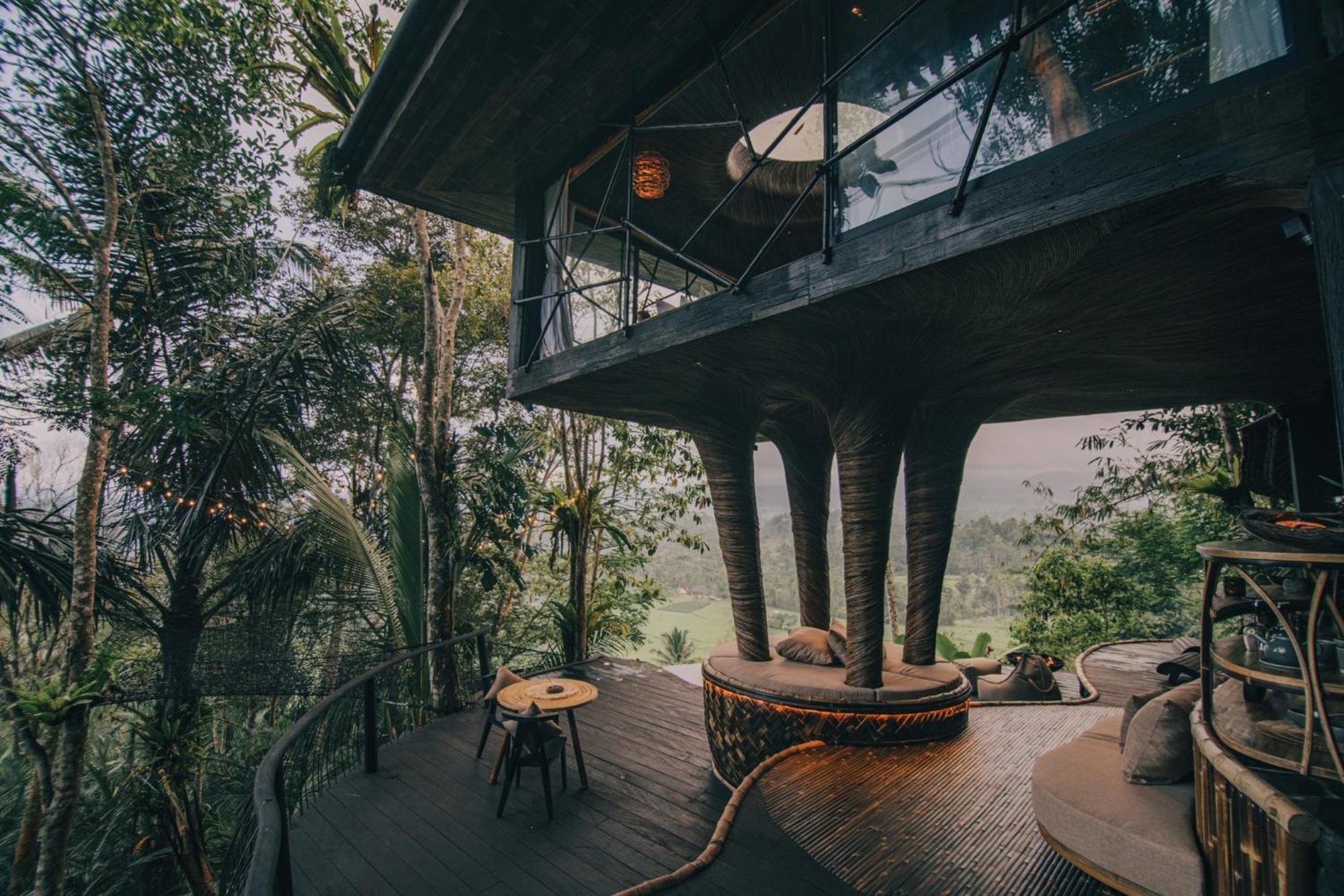 Hideout Eco Bamboo House Bali Villa Selat Værelse billede
