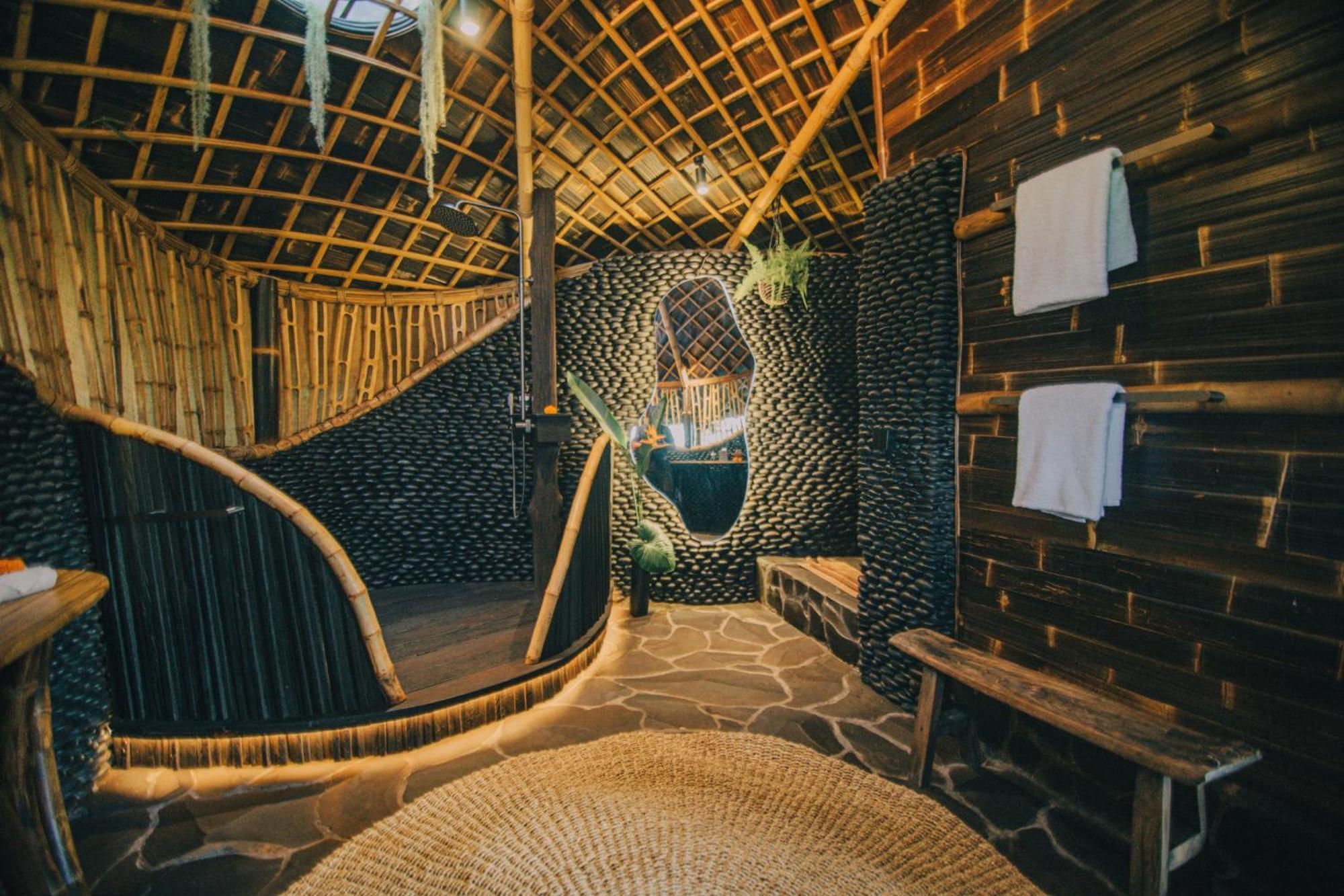 Hideout Eco Bamboo House Bali Villa Selat Værelse billede