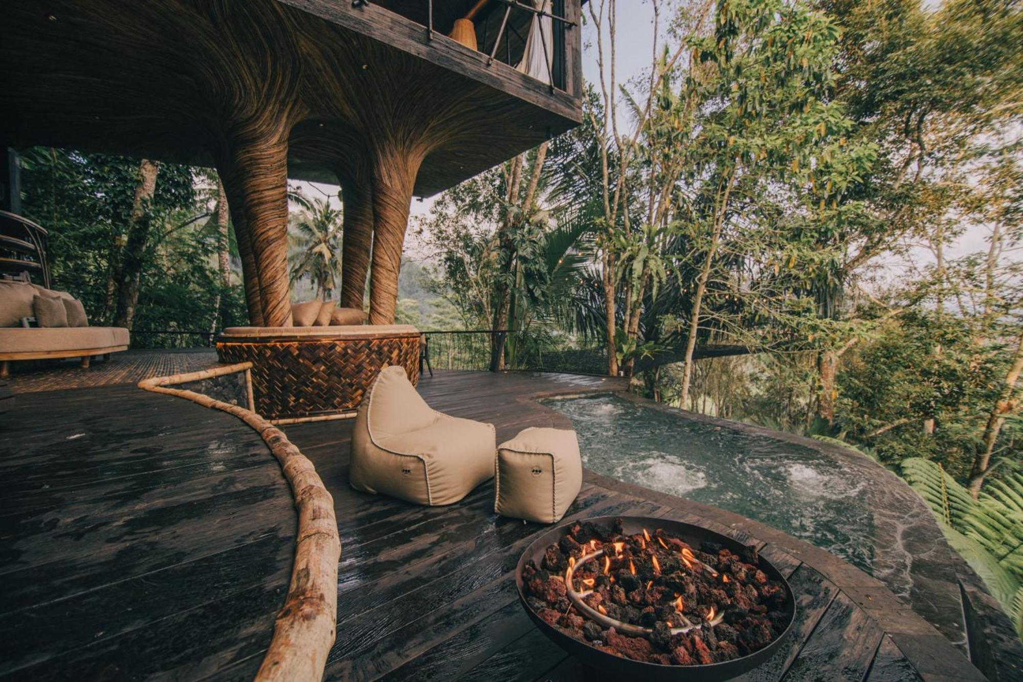 Hideout Eco Bamboo House Bali Villa Selat Værelse billede
