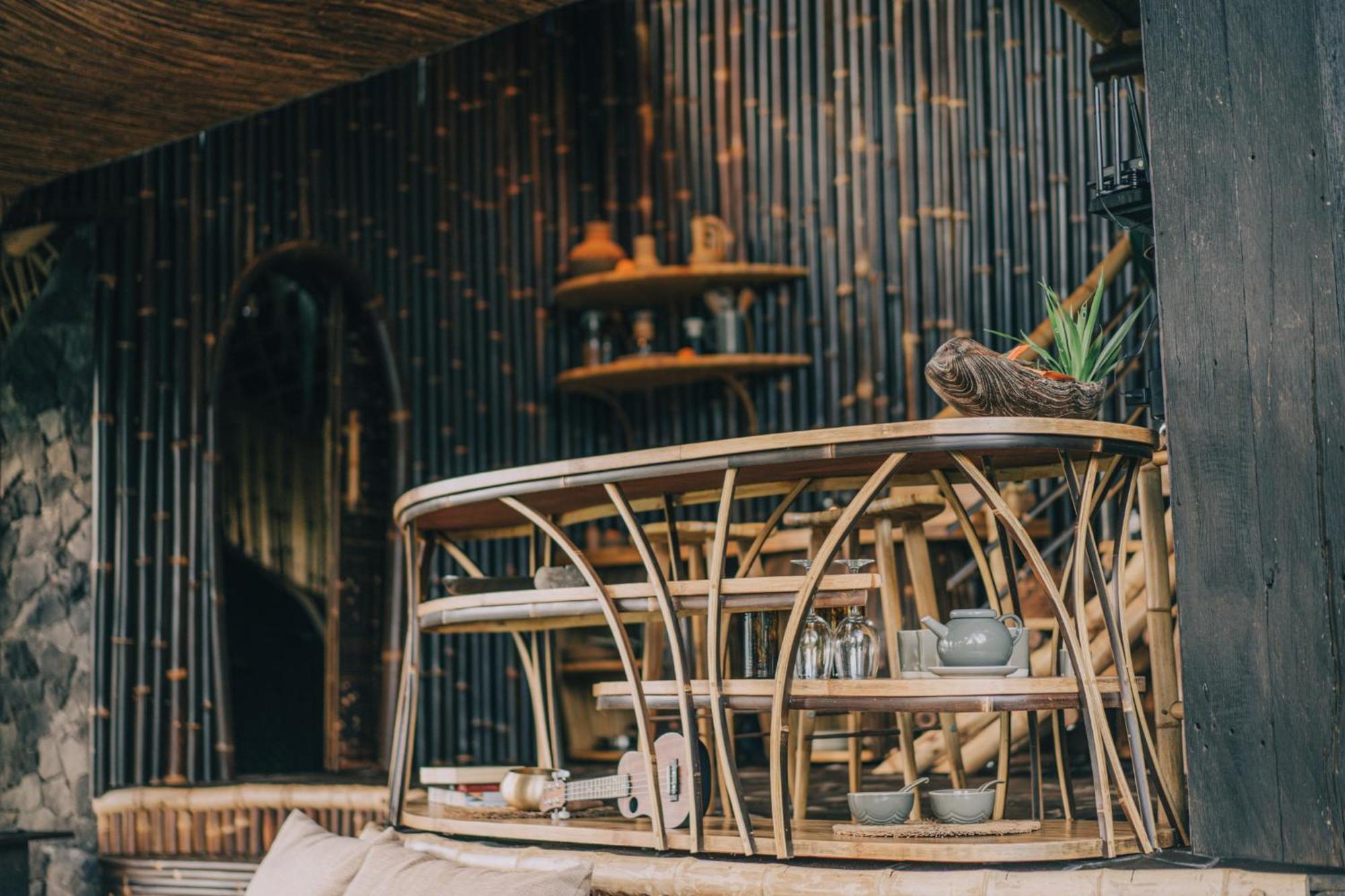 Hideout Eco Bamboo House Bali Villa Selat Værelse billede