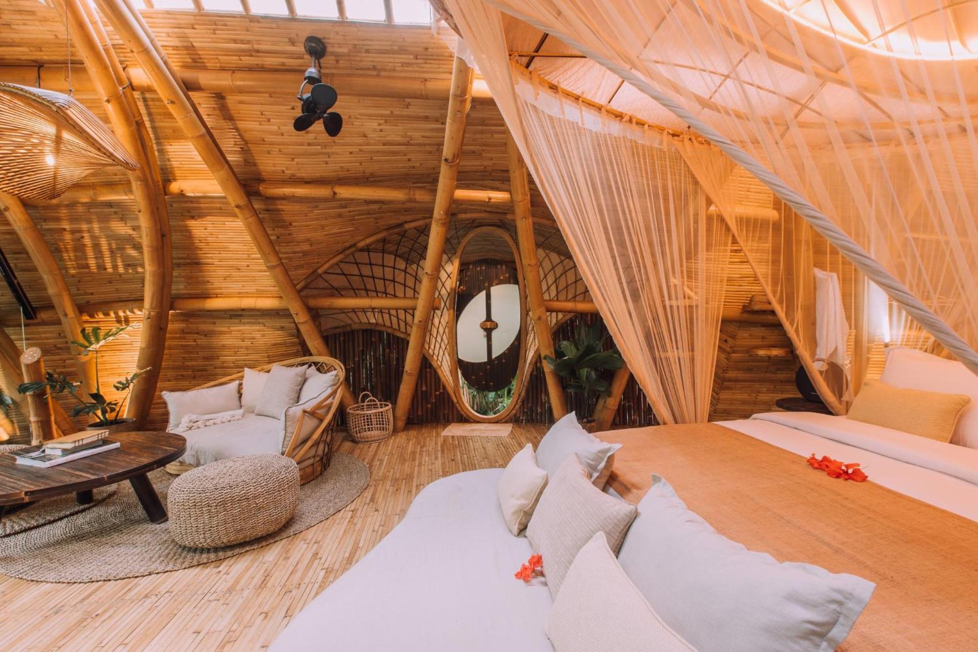 Hideout Eco Bamboo House Bali Villa Selat Værelse billede
