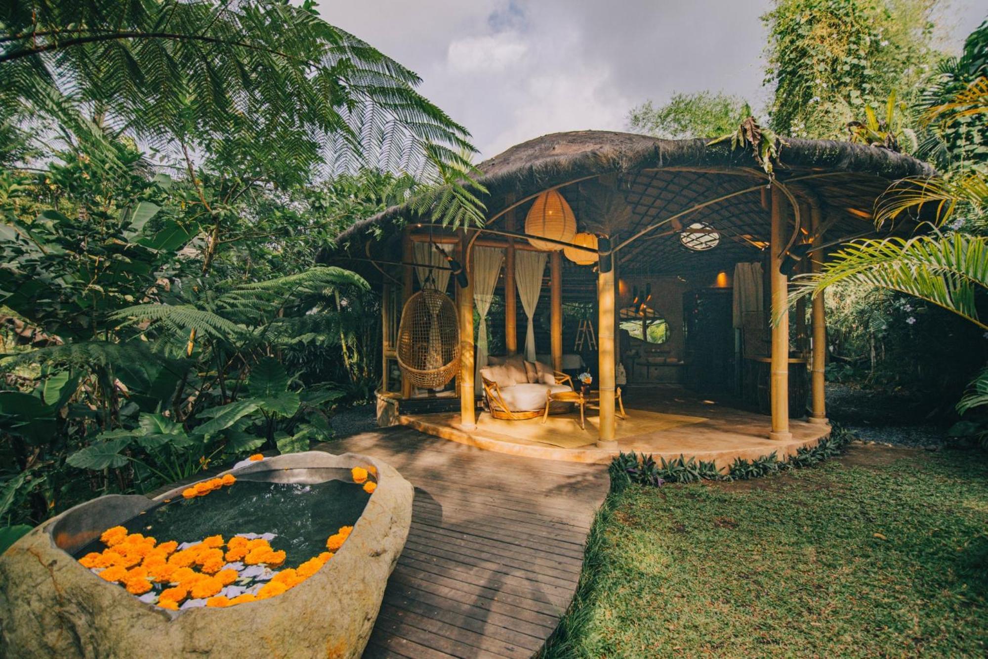 Hideout Eco Bamboo House Bali Villa Selat Eksteriør billede