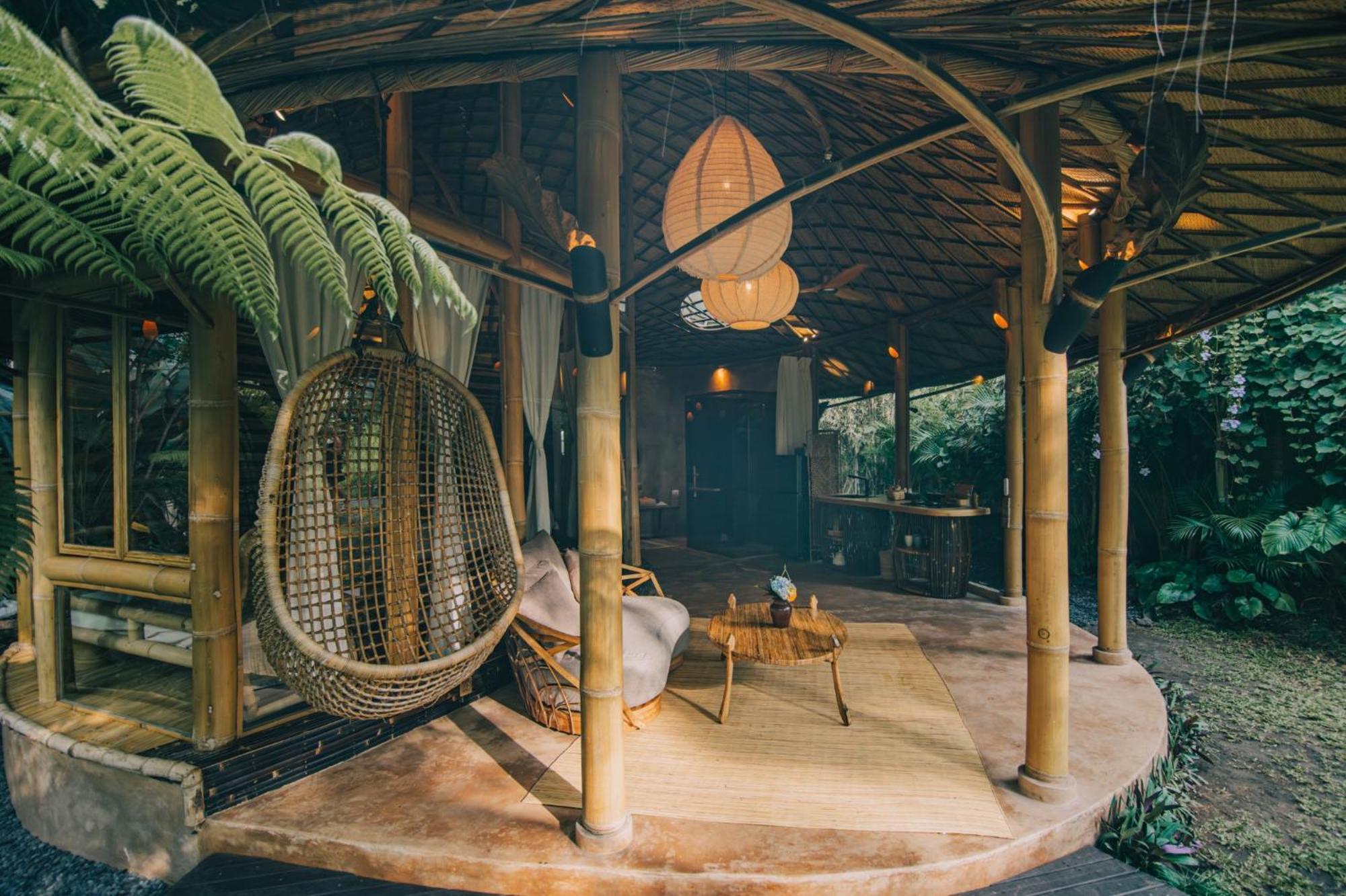Hideout Eco Bamboo House Bali Villa Selat Værelse billede
