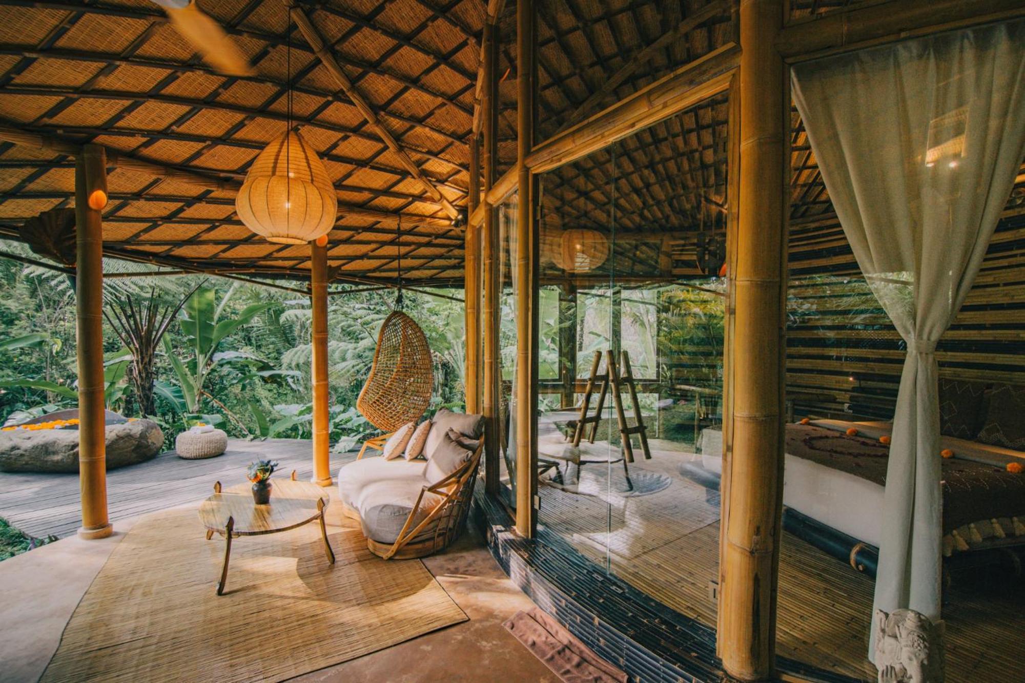 Hideout Eco Bamboo House Bali Villa Selat Værelse billede