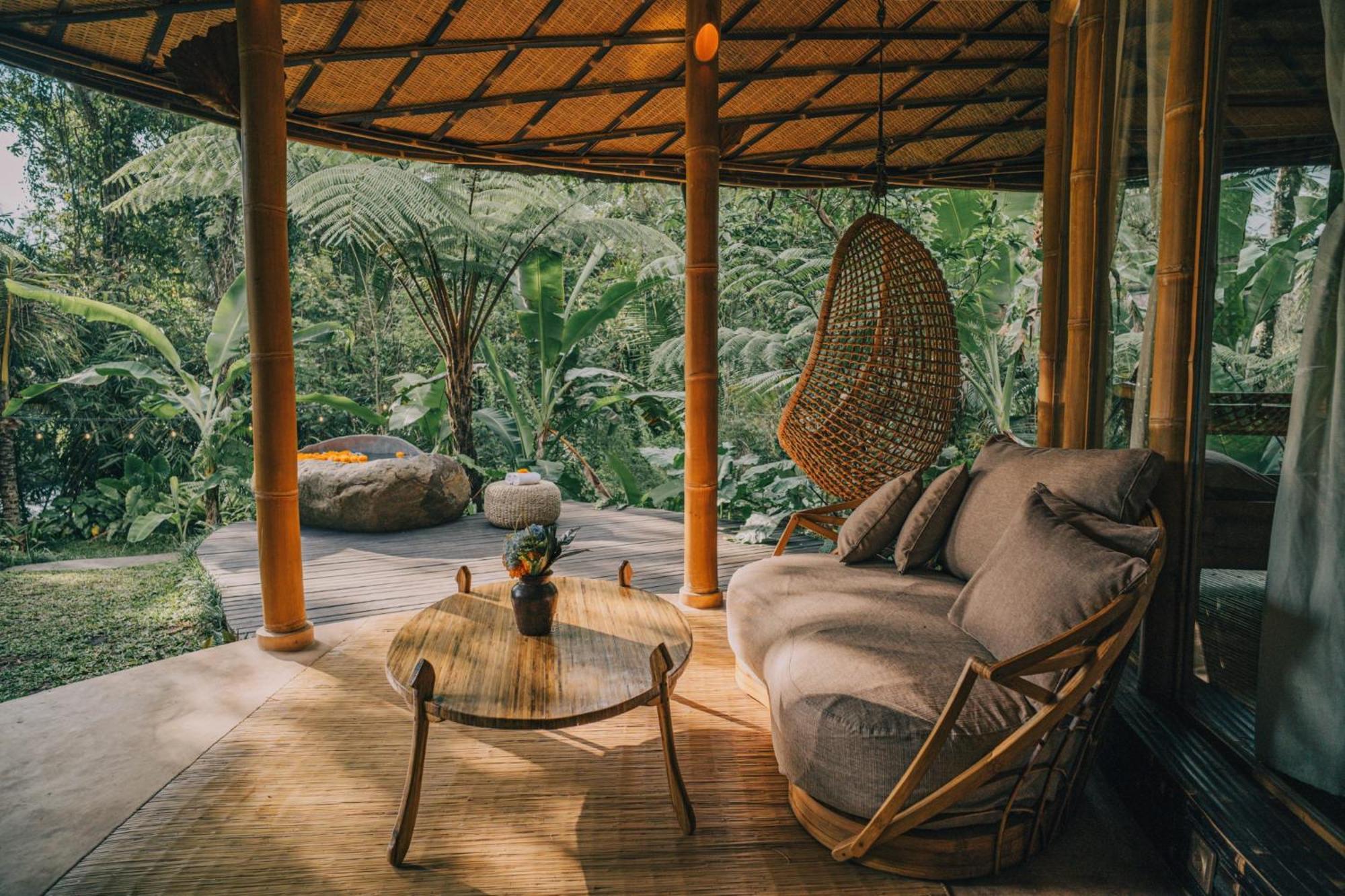 Hideout Eco Bamboo House Bali Villa Selat Værelse billede